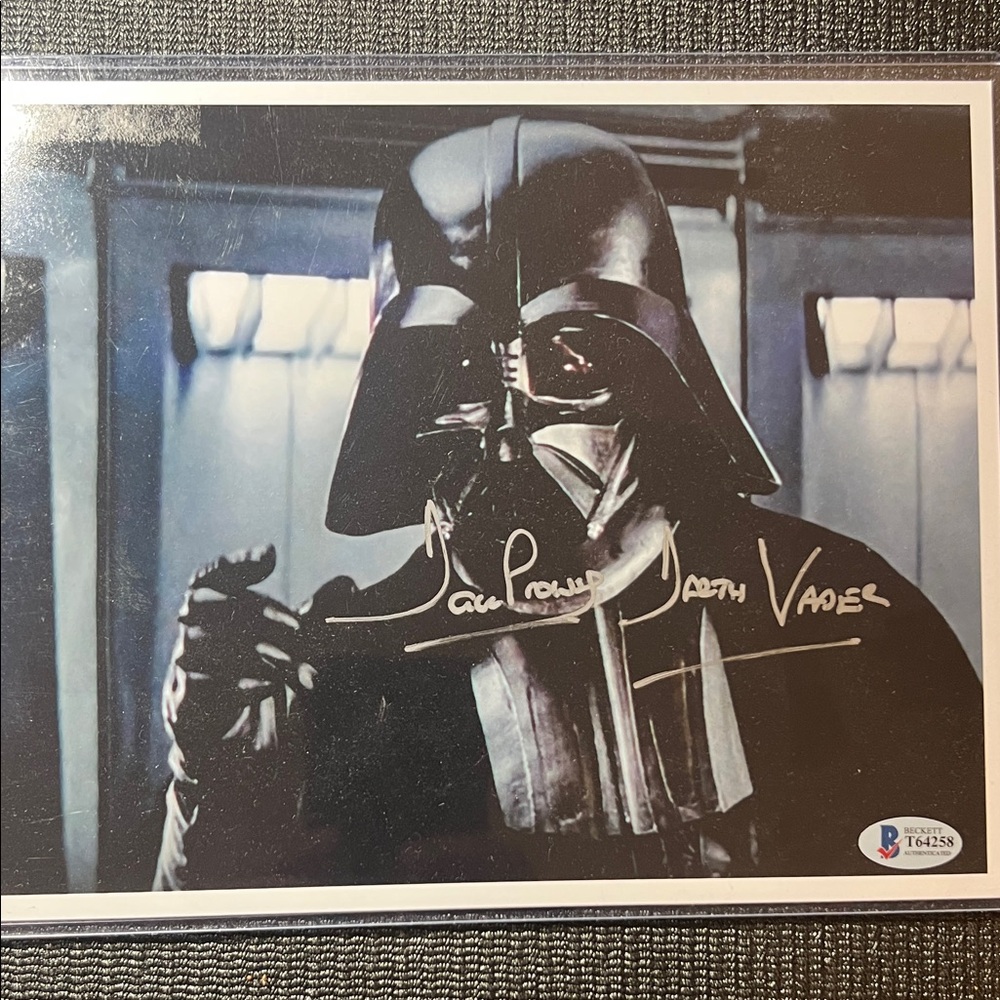Star Wars Darth Vader Autographed Photo - Black and White